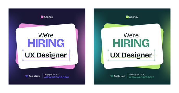 We are hiring job vacancy web banner and social media post template