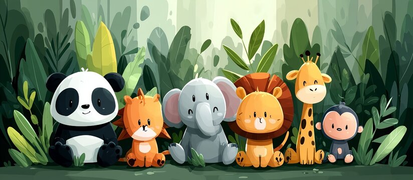 Illustrations on the theme of animals and their characters, humor, and comics.