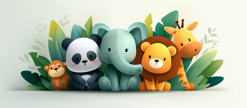Funny creatures in the forest. Illustrations on the theme of animals and their characters, humor, and comics.	
