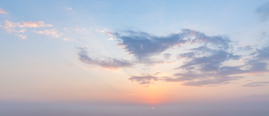 Fototapeta premium Beautiful dramatic scenic after sunset sky background after sunset