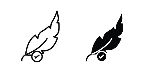 Hypoallergenic tested icon symbol set in black and white. EPS10 © Dan