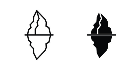 Iceberg icon symbol set in black and white. EPS10 © Dan