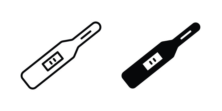 Pregnancy test icon symbol set in black and white. EPS10