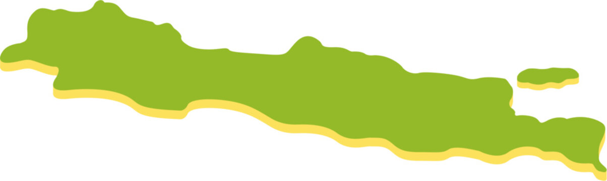 Java Island Map Vector