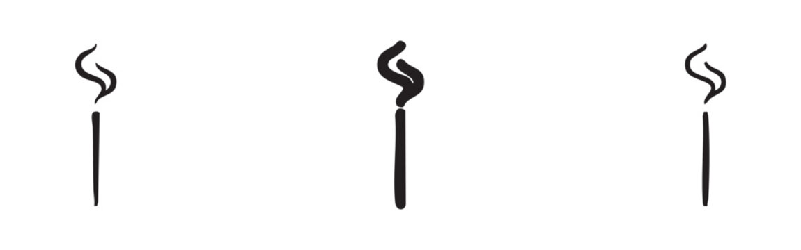 Burning match icon