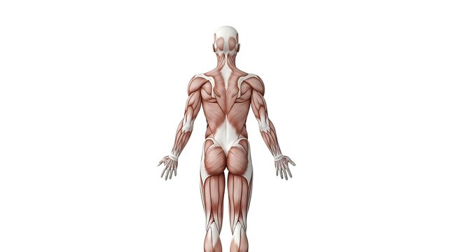 Realistic 3D Rendering of a Human Skeleton in White Background.
