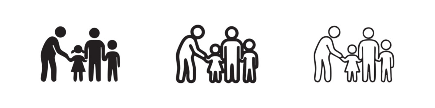 Family of Four Icon Set