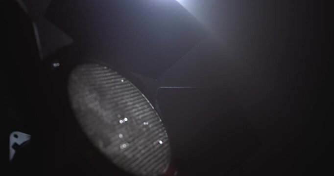 Closeup Of Parabolic Reflector Showcasing Textured Grill And Metallic Aura With Atmospheric Haze