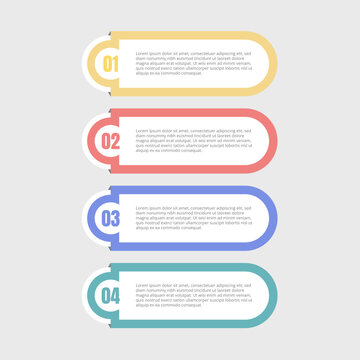 Modern Business Process Infographic With 4 Steps For Presentation Chart