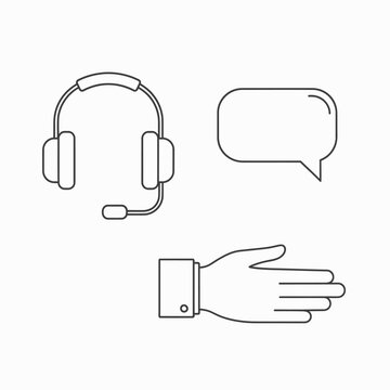 Customer Service Representative Wearing Headset.