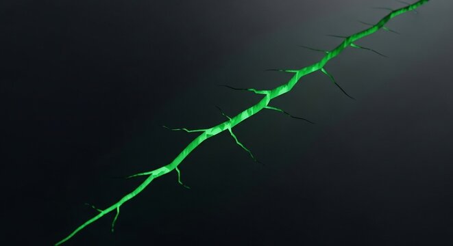 Green line abstract illustration