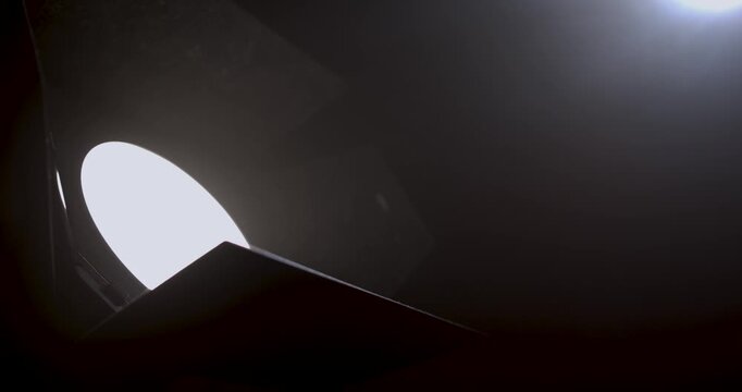 Strong Backlight Creates Vivid Shadow. Minimalist Cinematic Shot Highlighting Textured Lighting Effects