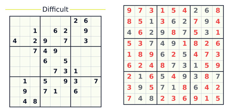 Sudoku Activity Book Page. Challenging Puzzle Layout With Bold Numbers Waiting to Be Solved in a Creative and Playful Engagement for Enthusiasts