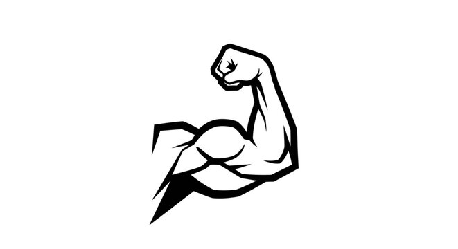 Muscular Arm Flexing Bicep Muscle.