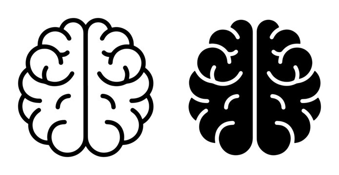 Brain Icons, Neural Network Symbols, Cognitive Function Graphics, Medical Science Vector Art, Human Mind Concepts