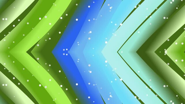 Abstract Kaleidoscopic Chevron Pattern with Sparkling Dots and Gradient Colors