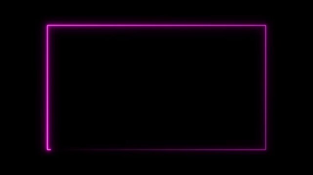 Infinite continual frame background. Seamless loop rectangle animated. Loopable continuous effect.