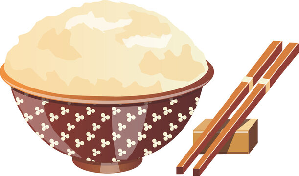 Rice Bowl
Realistic Cartoon Rice Bowl with Chopsticks &mdash; Delicious Asian Food Meal Illustration on Transparent Background