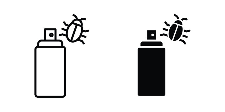 Insecticide icon symbol. Editable stroke. vector icons
