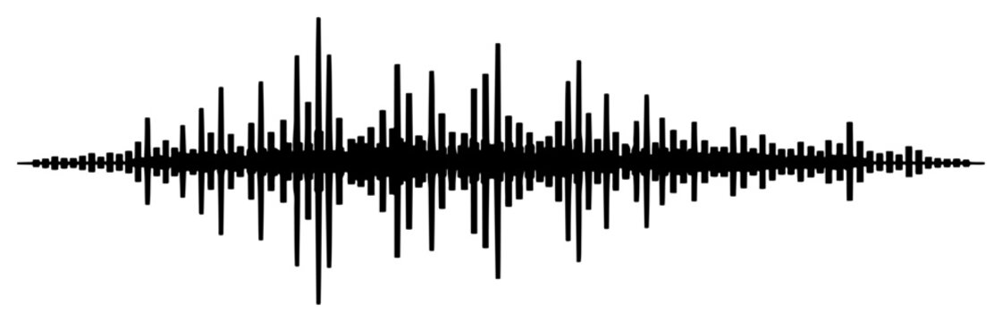 Digital audio soundwave and frequency equalizer bars in clean vector style