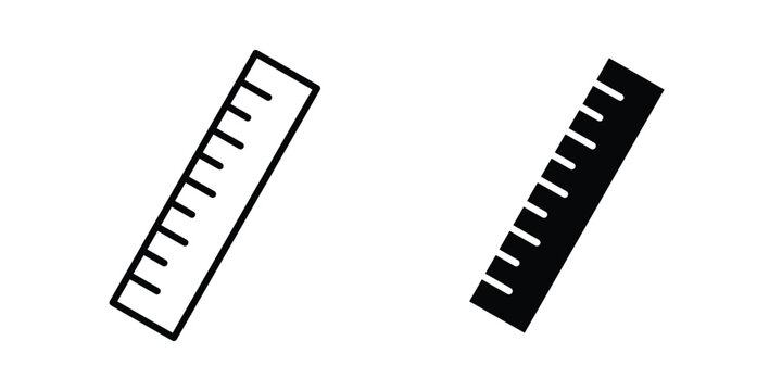 Ruler icon symbol. Editable stroke. vector icons