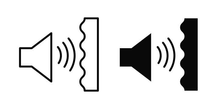 Soundproof icon symbol. Editable stroke. vector icons