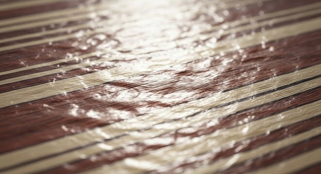 Abstract close-up of a reflective surface with parallel lines and textures.