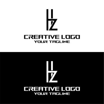 creative letter logo hz design vector