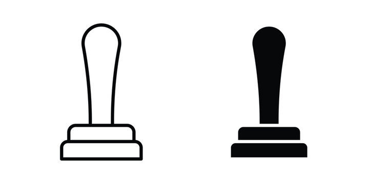 Stamp icon symbol. Editable stroke. vector icons