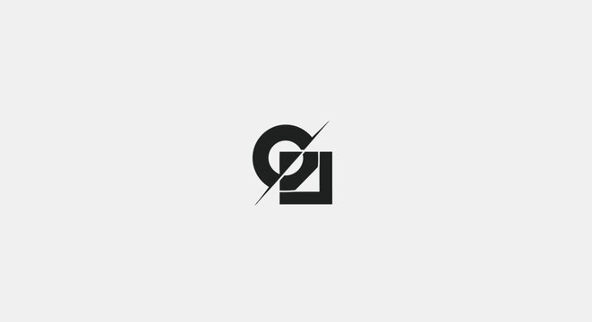 Black and white logo symbol.