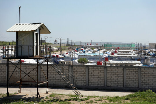 A general view of the Roj refugee camp near Derik in northeastern Syria housing thousands of displaced families including foreign ISIS fighters families and Kurdish detainees