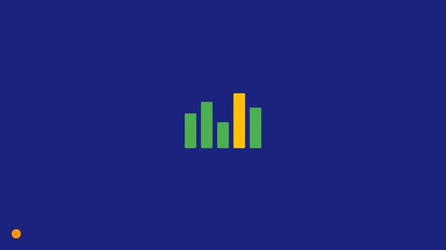 Vector Business Bar Graph with Spreadsheet Data and Financial Charts