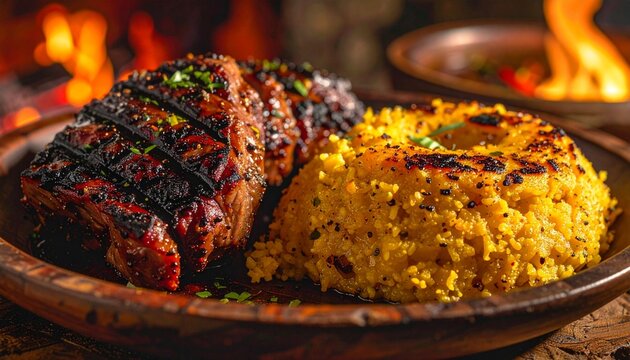 Kenyan Nyama Choma Grilled Meat with Ugali