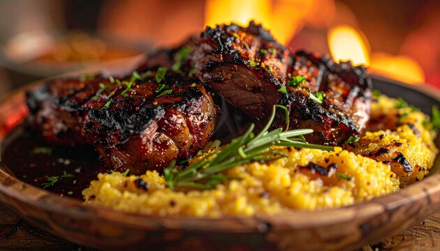 Kenyan Nyama Choma Grilled Meat with Ugali