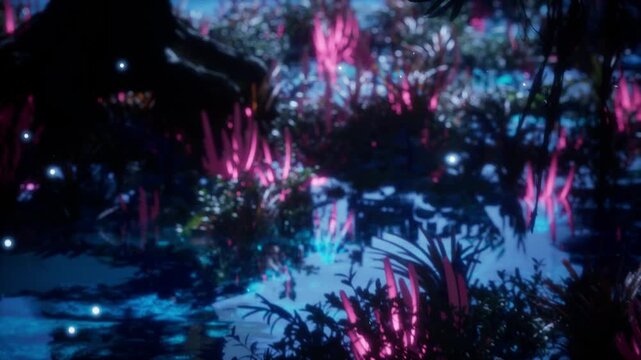 幻想的な湖