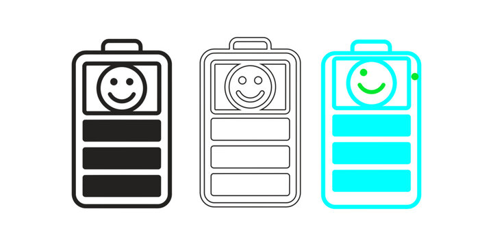 Three vintage walkie talkies on a white background Vector