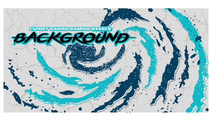 hurricane  circular blue esport gaming banner tiger stripes pattern car livery motrosport wrap © MuhammadSaifullah