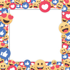 Fototapeta premium social media icons background, social media frame