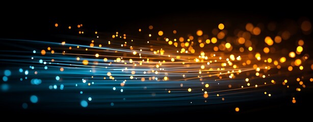 Naklejka premium Fiber optic cables data connections background