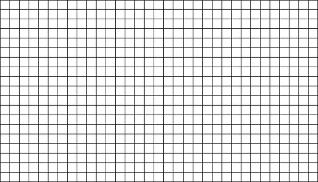 Vector black solid line square grid pattern isolated on white background for technical drafting use.