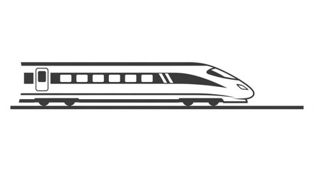 Modern High Speed Train Illustration. © Doni