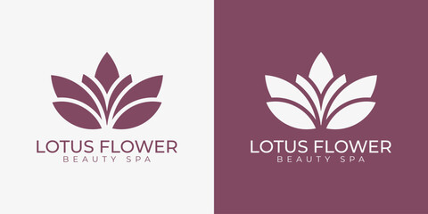 Layered Geometric Lotus Flower Beauty Spa Logo Template © Superherzl