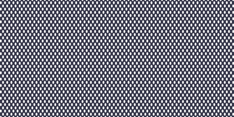 White oval dots pattern on dark navy blue jersey fabric mesh texture with subtle gradient, breathable sports textile background concept © Nur