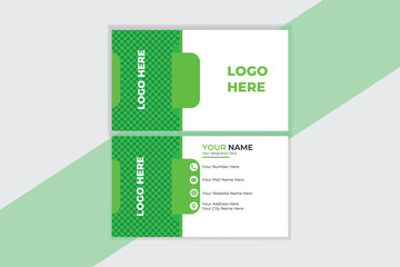 Modern business card mockup with logo space and contact details layout © VectorOrbit