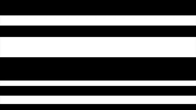 Black and White Stripes Transitioning, Abstract Geometric Line Pattern, Minimalist Motion Graphic, Seamless Loop Background 4k video