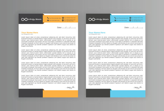 Professional invoice document with colorful header and footer design