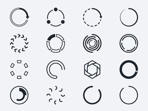 Collection of Circular Loading and Progress Indicators.