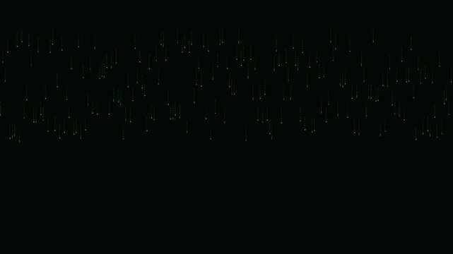Security Digital Falling Data Stream Binary Code Abstract Background