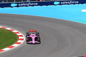 Obraz premium May 22, 2026, Montreal, Canada, F1 Academy car races through Circuit Gilles Villeneuve during Grand Prix weekend. g.
