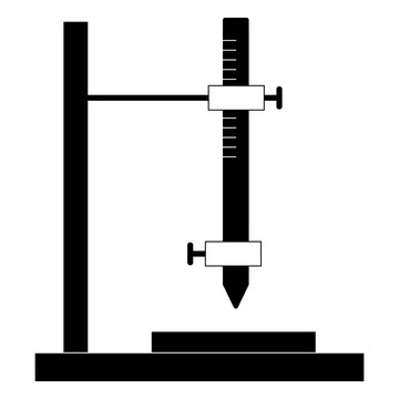 Burette for chemical experiments in the laboratory. Vector illustration - Eps 10